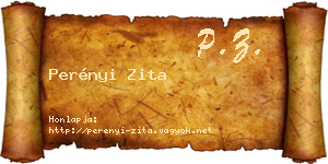 Perényi Zita névjegykártya